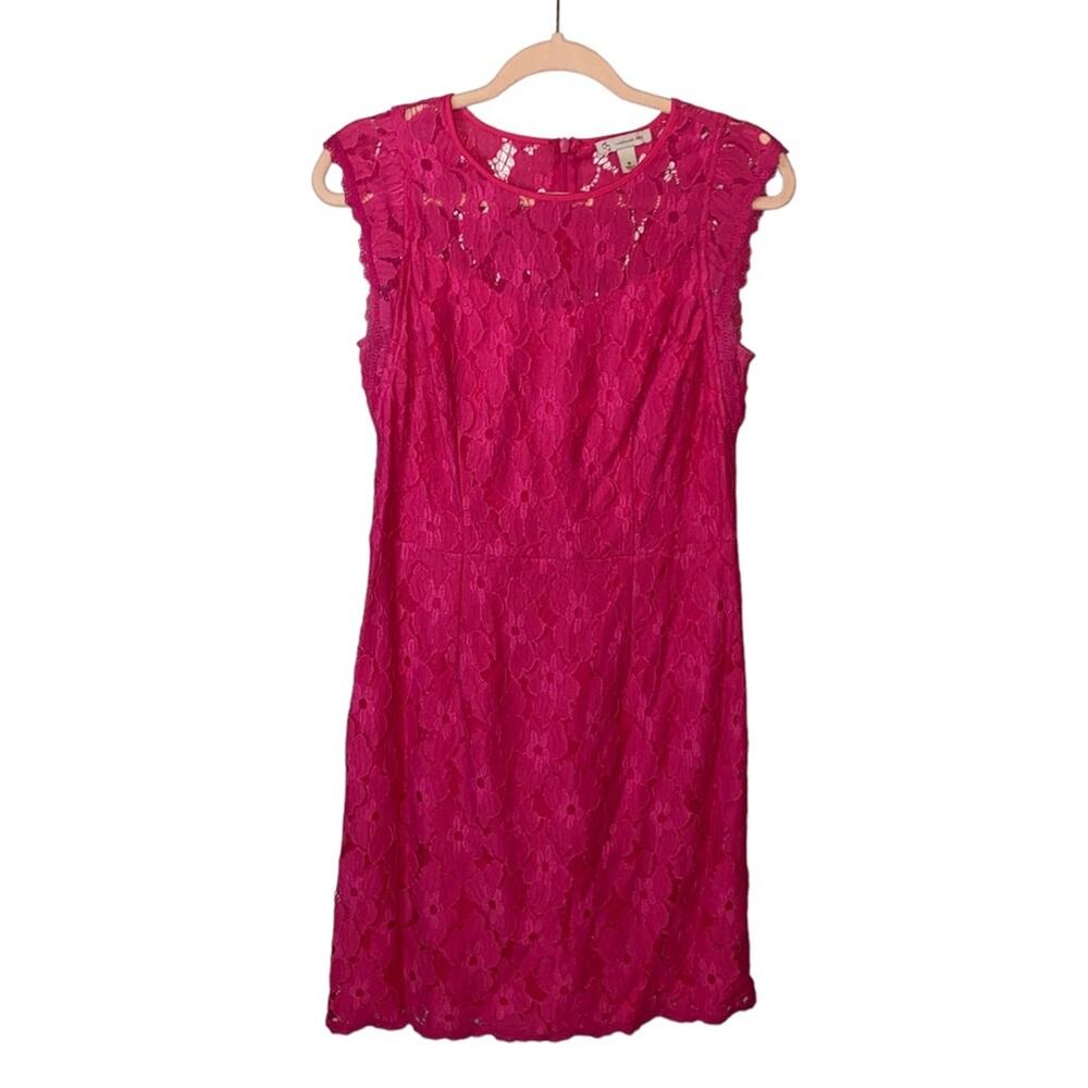 Pink Lace Dress Size 8 Elegant Floral Lace Party Cocktail Feminine Romantic